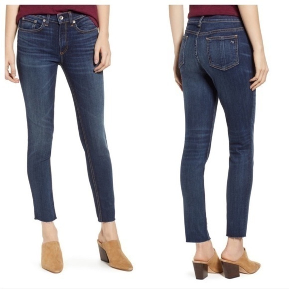 RAG & BONE Raw Hem Ankle Skinny Jeans